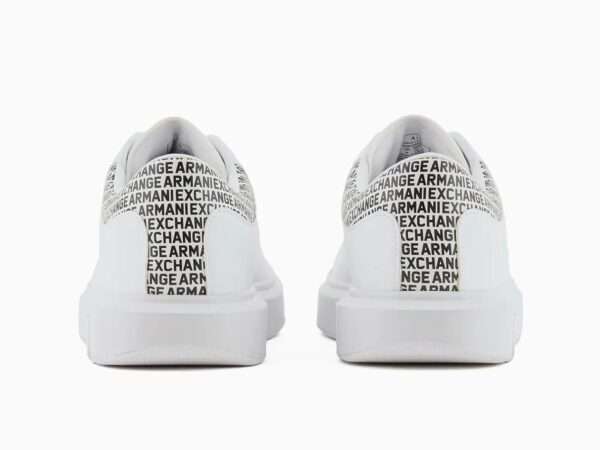 armani exchange sneakers uomo bianco con retro logato xux123xv761k488