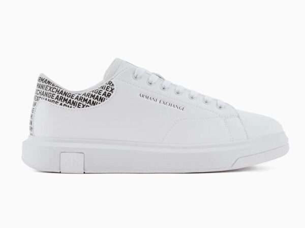 armani exchange sneakers uomo bianco con retro logato xux123xv761k488