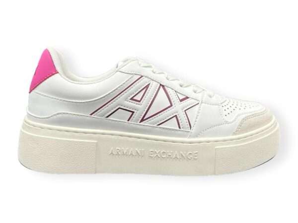 armani exchange sneakers bianco con  suola platform extralight xdx147xv830s935