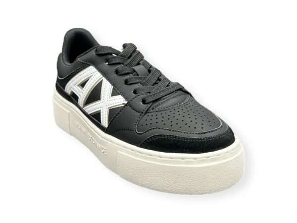 armani exchange sneakers donna nero con  suola platform extralight xdx147xv830t780