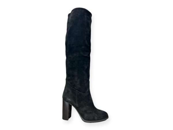bartolini glam shoes stivale donna camoscio nero con tacco 9cm lz f110tf cmp