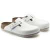 birkenstock sabot boston bs natural leather 0060136 white
