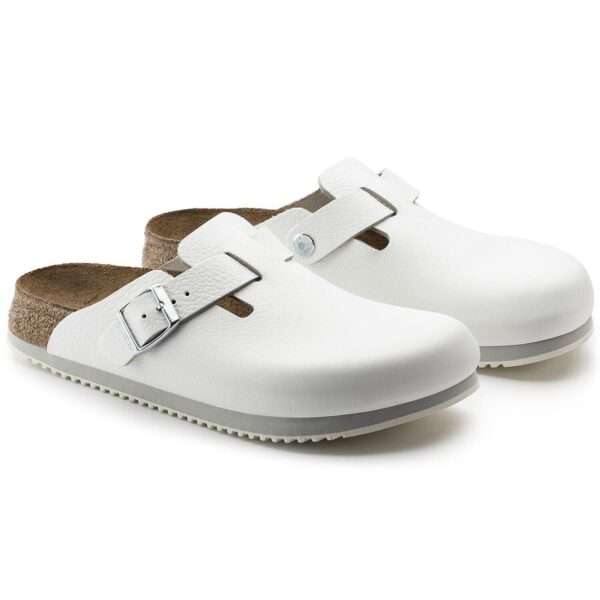 birkenstock sabot boston bs natural leather 0060136 white