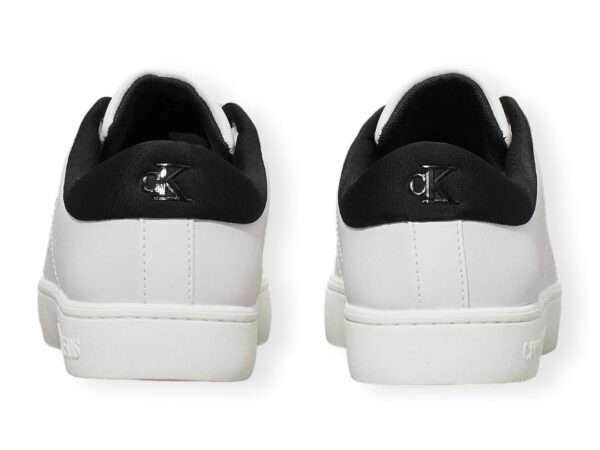 calvin klein sneaker uomo ym0ym0086401w bright white blk classic cupsole low lace up lth