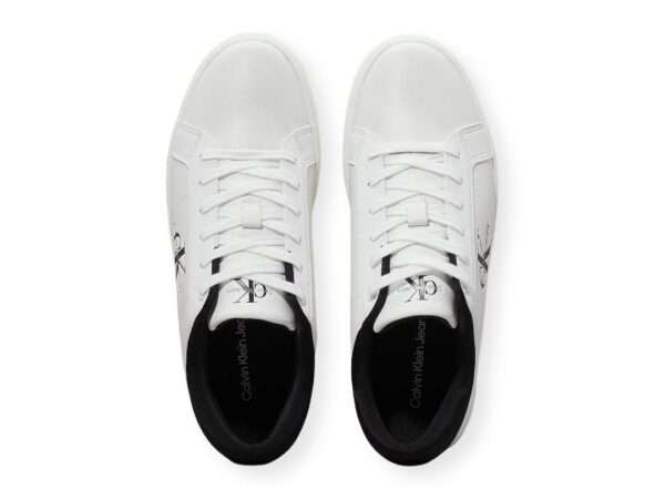 calvin klein sneaker uomo ym0ym0086401w bright white blk classic cupsole low lace up lth