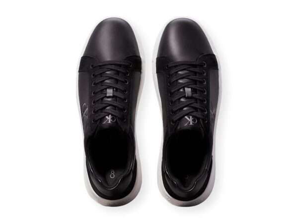 calvin klein sneaker uomo ym0ym01123 0gm black bright wht chunky cupsole authentic