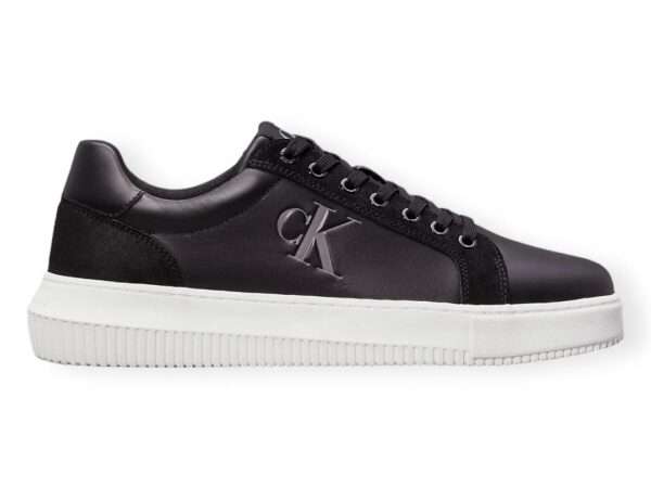 calvin klein sneaker uomo ym0ym01123 0gm black bright wht chunky cupsole authentic