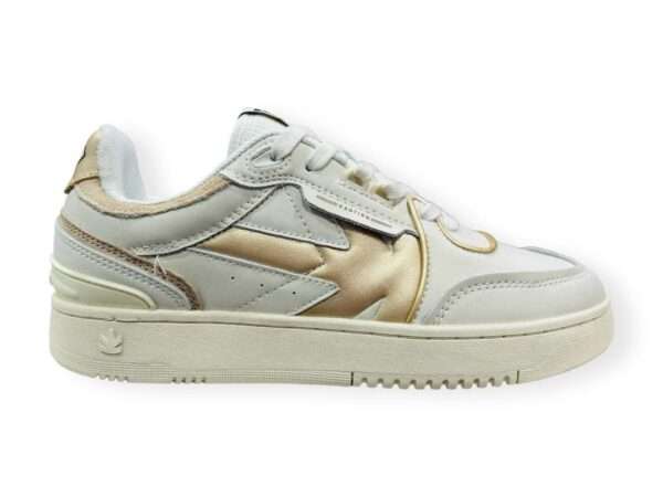 kaotiko sneakers donna retro basket boston piping metal gold ap004-03-270