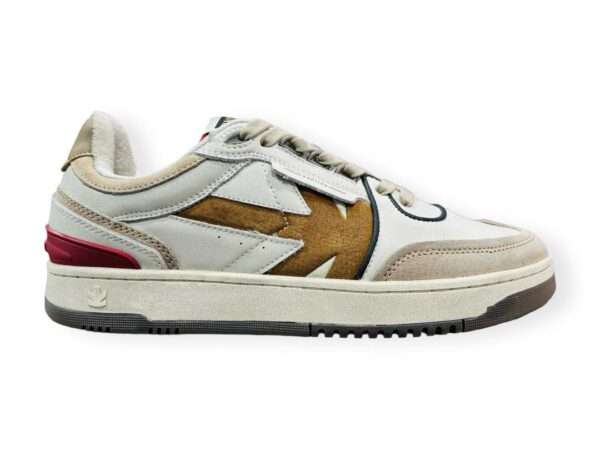 kaotiko sneakers uomo retro basket boston piping red ap004-02-260