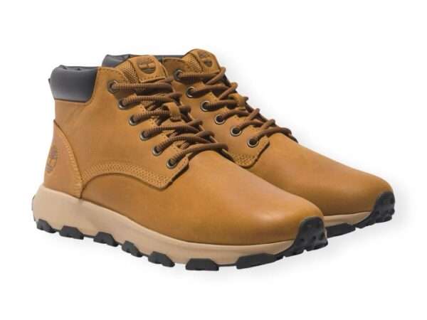 timberland sneakers uomo stringato winsor park mid chukka wheat full grain tb0a5y7h231