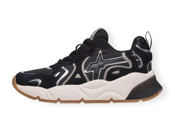 w6yz sneaker donna in tessuto tecnico e suede sarah-w black taupe 0012018294011a62