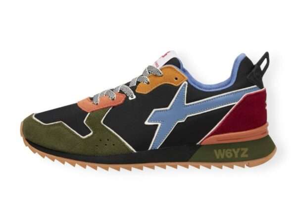w6yz sneaker uomo in tessuto tecnico e suede jet-m militare black 0012013560111f08