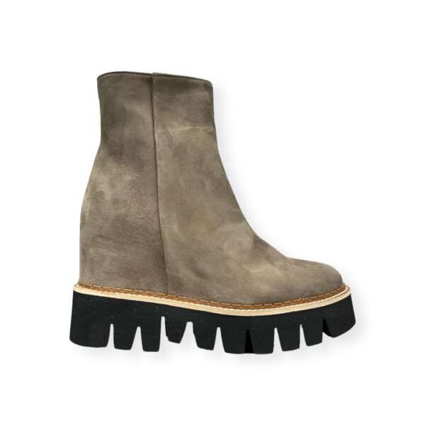 chiara luciani stivaletto donna con zeppa interna d520 camoscio tundra