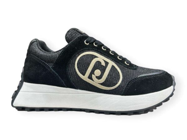 liu jo sneaker donna black in suede e mesh lolo 17 bf4085px02722222