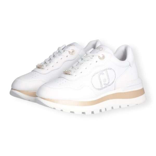 liu jo sneaker donna platform bianche in pelle amazing 20 bf4057px33101065