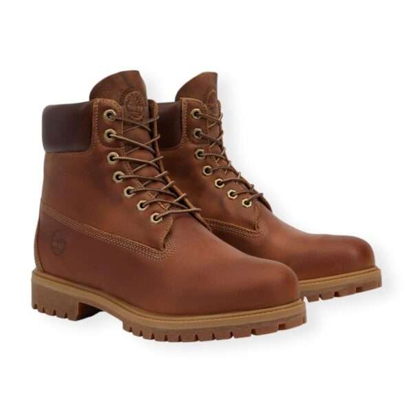 timberland stivale stringato impermeabile timberland premium 6 inch in marrone tb127094214