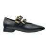 lorenzo mari scarpa ballerina donna mary jane con fibbie giglio12 nappa nero