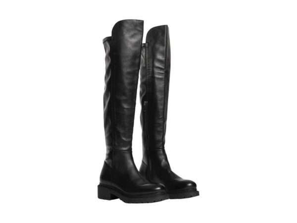 metisse stivale donna ma24 in vitello e nappa elastico nero