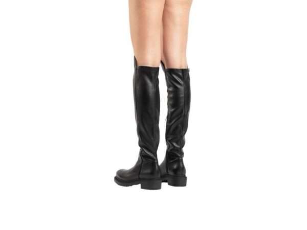 metisse stivale donna ma24 in vitello e nappa elastico nero