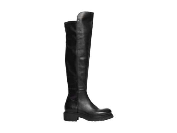 metisse stivale donna ma24 in vitello e nappa elastico nero