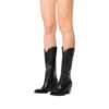 metisse stivale texano donna in vitello nero xd913f