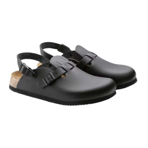 birkenstock sabot kay sl soft footbed natural leather black 1018277