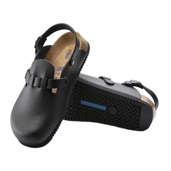 birkenstock sabot kay sl soft footbed natural leather black 1018277