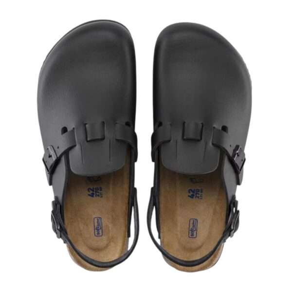 birkenstock sabot kay sl soft footbed natural leather black 1018277