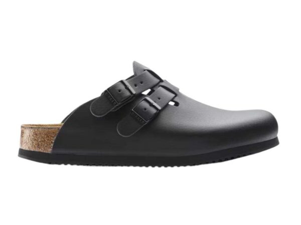 birkenstock sabot kay sl soft footbed natural leather black 1018277