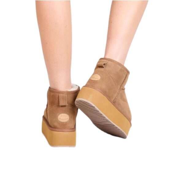 emu australia stivaletto in montone stinger micro flatform w13082 chestnut