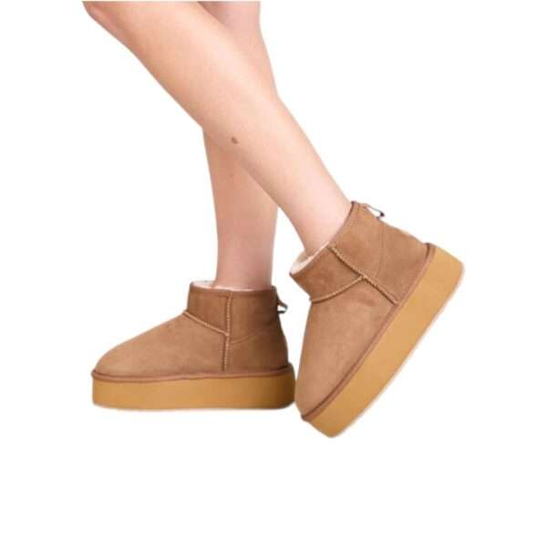 emu australia stivaletto in montone stinger micro flatform w13082 chestnut