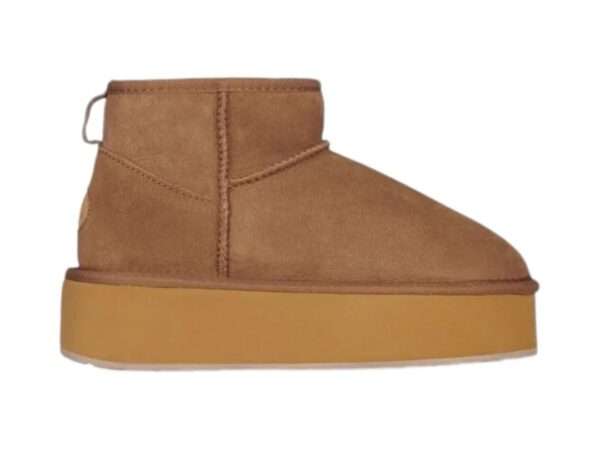 emu australia stivaletto in montone stinger micro flatform w13082 chestnut