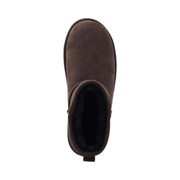 emu australia stivaletto in montone stinger micro flatform w13082 chocolate brown