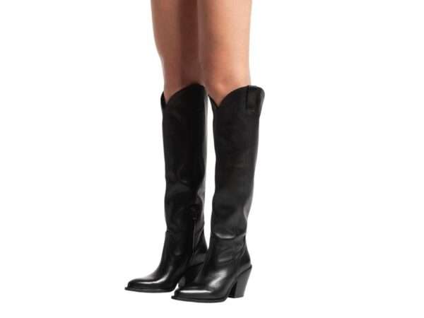 metisse stivale texano alto donna vitello nero xd914f