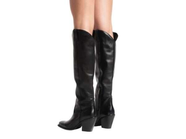 metisse stivale texano alto donna vitello nero xd914f