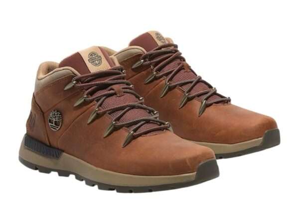 timberland tronchetto sneaker stringata sprint trekker mid da uomo in arancione tb0a6dqdejd