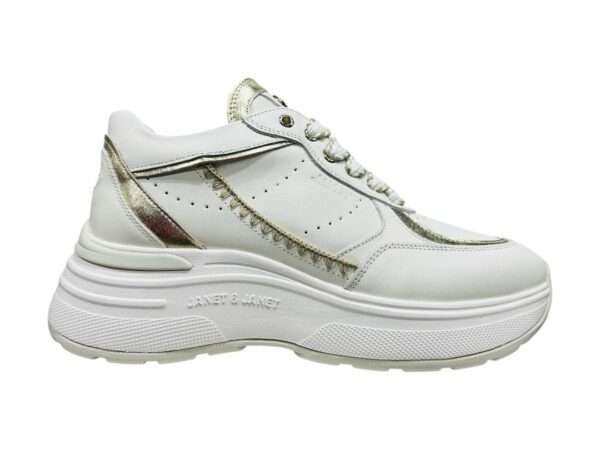janet e janet sneakers donna j-060 white gold 79