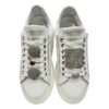 meline sneakers donna 607 acc-lo variante 999 soft bianco laminato argento