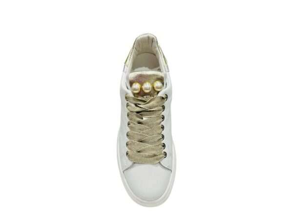 meline sneakers donna 663 bi variante 674 soft bianco laminato bi23
