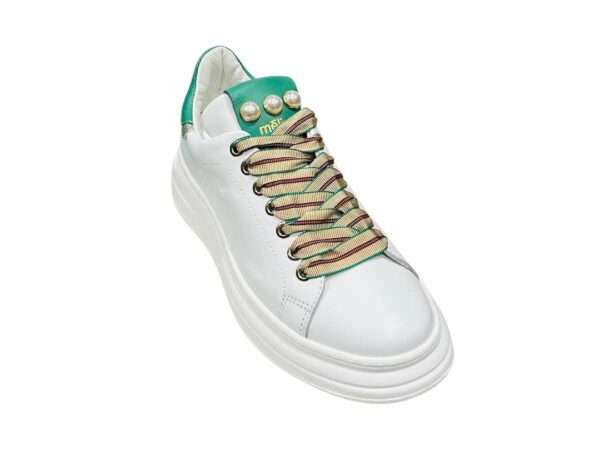 meline sneakers donna 663 bi variante 676 soft bianco royal smeraldo bi19
