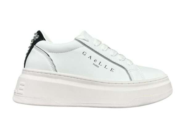 gaelle sneakers donna gacaw01345 bianco con tallone strass