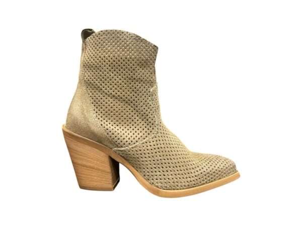 metisse stivaletto texano donna xd2094 traforato ingrassato tortora