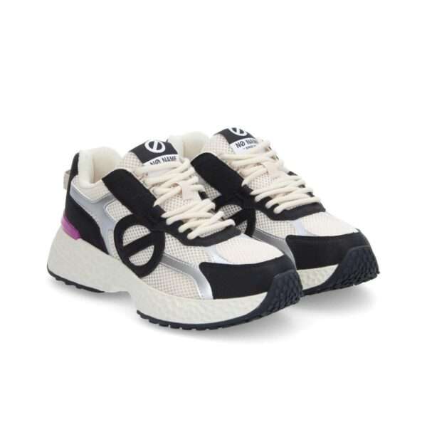 no name sneaker donna carter 2.0 runner w white silver black