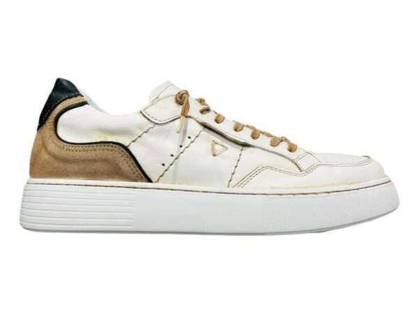 pawelk’s sneaker uomo vitello bianco liss cuoio 25351