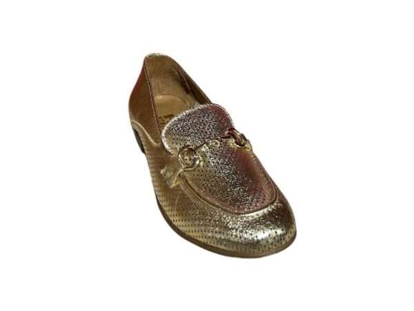 step mocassino donna  traforato metalizzato gold 258250 alba