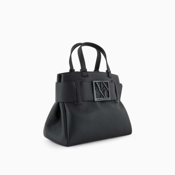 armani exchange borsa donna a mano con dettaglio logo asv nero xw000285af11902uc001