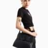 armani exchange borsa donna a mano con dettaglio logo asv nero xw000285af11902uc001
