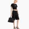 armani exchange borsa donna a mano con dettaglio logo asv nero xw000285af11902uc001