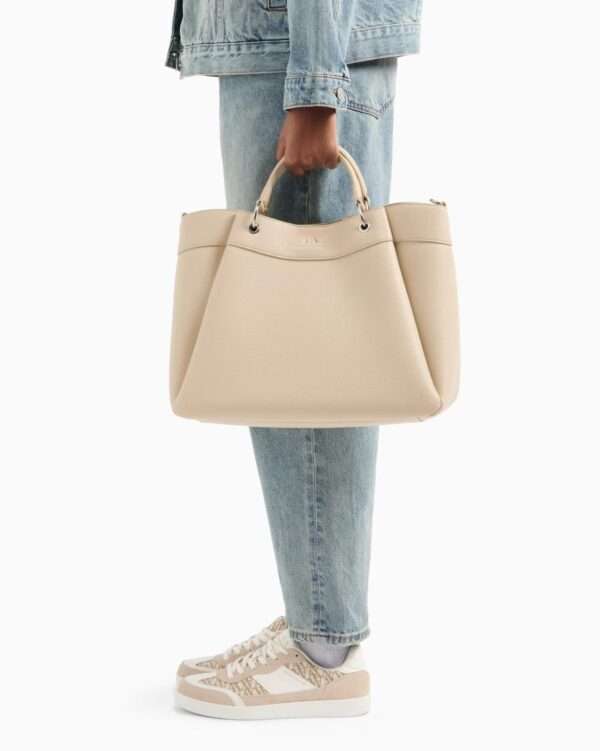 armani exchange borsa donna  a mano grande con tracolla degradè beige 942910cc783u1092