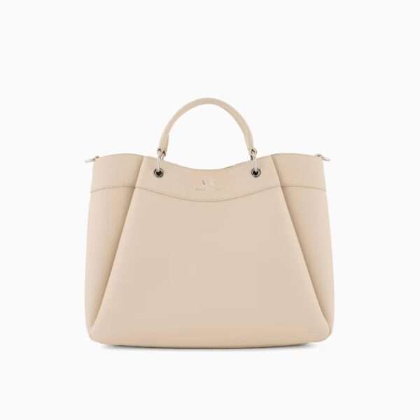 armani exchange borsa donna  a mano grande con tracolla degradè beige 942910cc783u1092